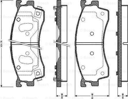 BOSCH 0 986 TB2 227 - Тормозные колодки, дисковые, комплект autospares.lv