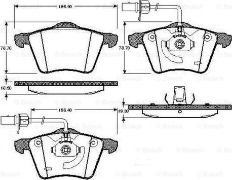 BOSCH 0 986 TB2 795 - Тормозные колодки, дисковые, комплект autospares.lv