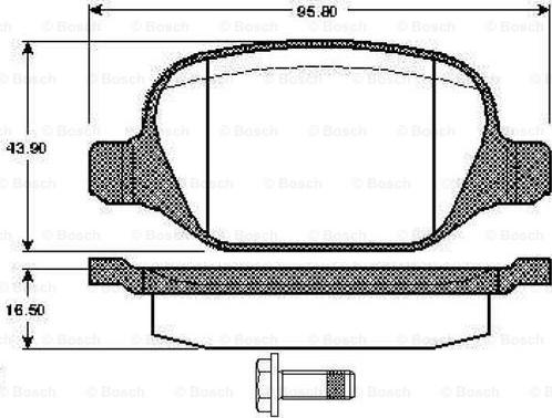 BOSCH 0 986 TB2 797 - Тормозные колодки, дисковые, комплект autospares.lv