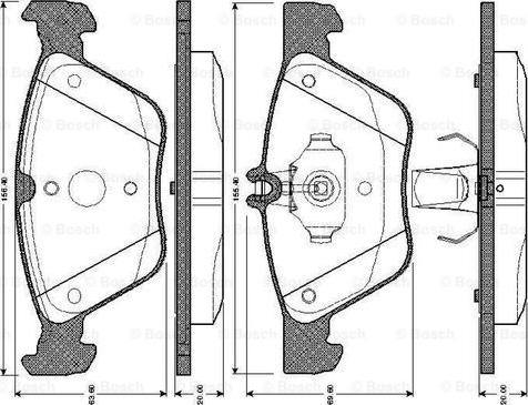 BOSCH 0 986 TB2 748 - Тормозные колодки, дисковые, комплект autospares.lv