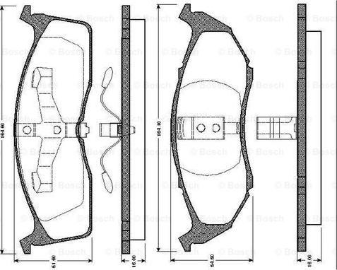 BOSCH 0 986 TB2 700 - Тормозные колодки, дисковые, комплект autospares.lv