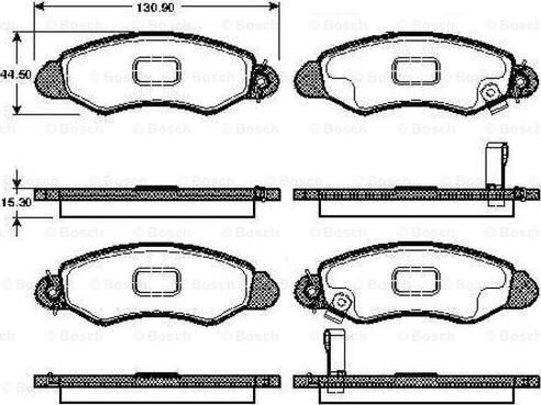 BOSCH 0 986 TB2 785 - Тормозные колодки, дисковые, комплект autospares.lv