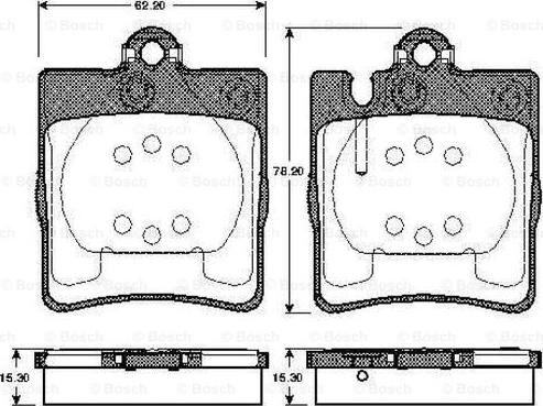 BOSCH 0 986 TB2 788 - Тормозные колодки, дисковые, комплект autospares.lv