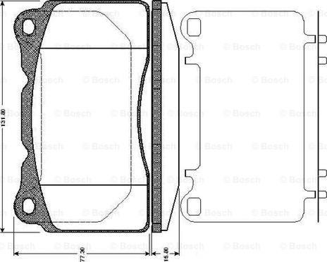 BOSCH 0 986 TB2 770 - Тормозные колодки, дисковые, комплект autospares.lv