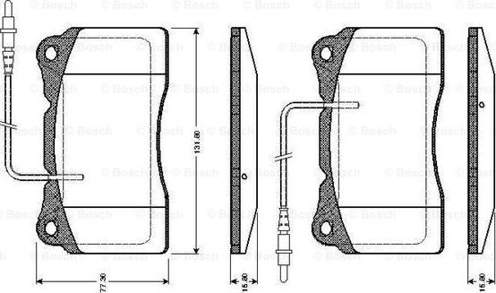 BOSCH 0 986 TB2 771 - Тормозные колодки, дисковые, комплект autospares.lv