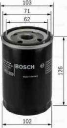 BOSCH 0 986 TF0 036 - Топливный фильтр autospares.lv