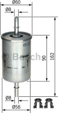 BOSCH 0 450 905 273 - Топливный фильтр autospares.lv