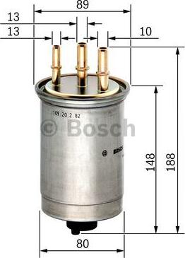 BOSCH 0 450 906 508 - Топливный фильтр autospares.lv