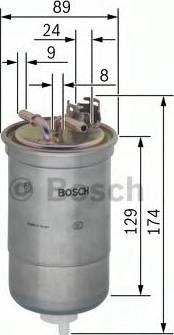 BOSCH 0 450 906 318 - Топливный фильтр autospares.lv