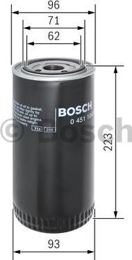 BOSCH 0 451 104 015 - Масляный фильтр autospares.lv