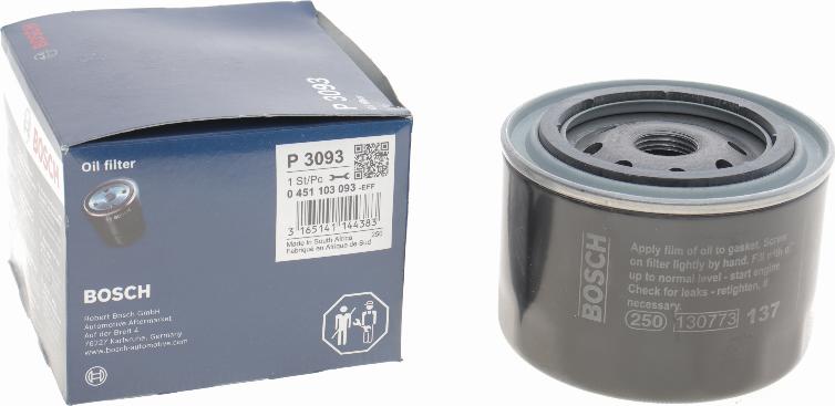 BOSCH 0 451 103 093 - Масляный фильтр autospares.lv