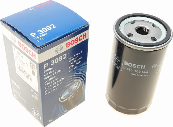 BOSCH 0 451 103 092 - Масляный фильтр autospares.lv