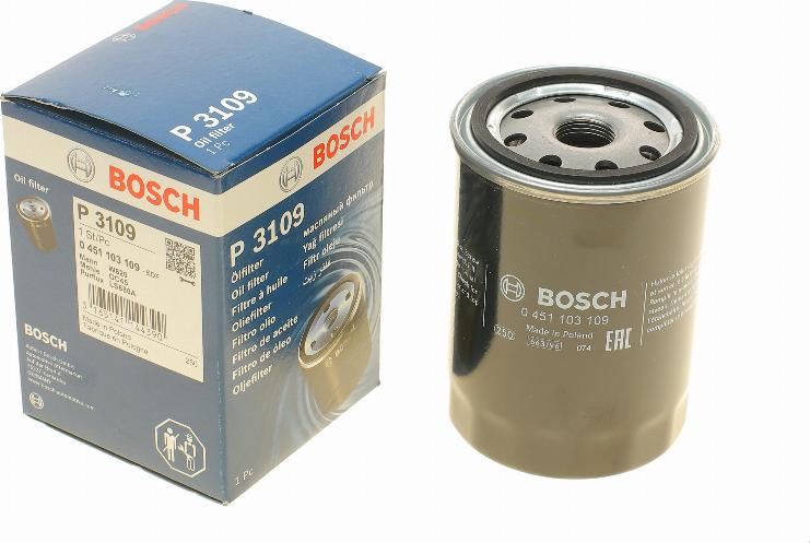 BOSCH 0 451 103 109 - Масляный фильтр autospares.lv