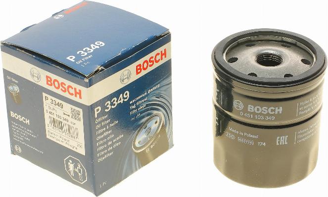 BOSCH 0 451 103 349 - Масляный фильтр autospares.lv