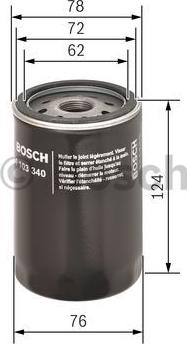 BOSCH 0 451 103 340 - Масляный фильтр autospares.lv