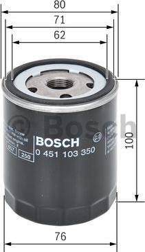 BOSCH 0 451 103 350 - Масляный фильтр autospares.lv