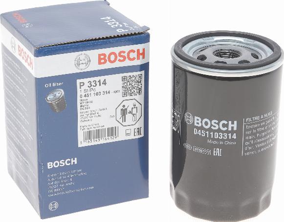 BOSCH 0 451 103 314 - Масляный фильтр autospares.lv