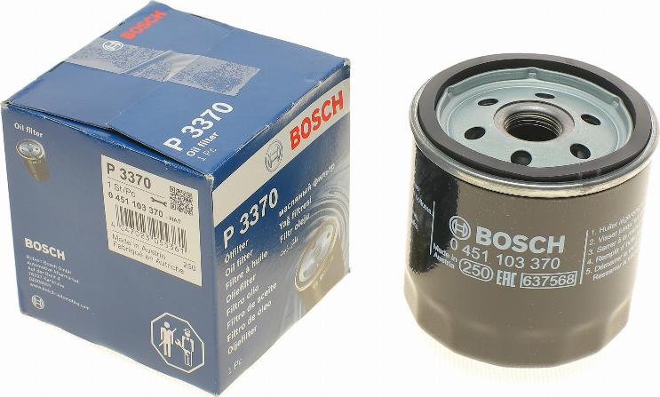 BOSCH 0 451 103 370 - Масляный фильтр autospares.lv