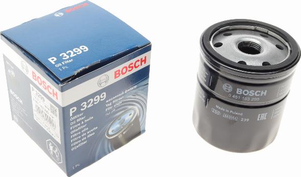 BOSCH 0 451 103 299 - Масляный фильтр autospares.lv