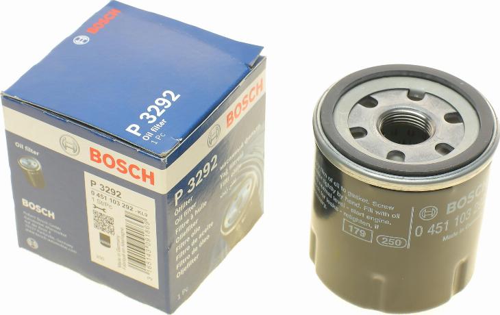 BOSCH 0 451 103 292 - Масляный фильтр autospares.lv