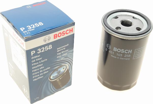 BOSCH 0 451 103 258 - Масляный фильтр autospares.lv