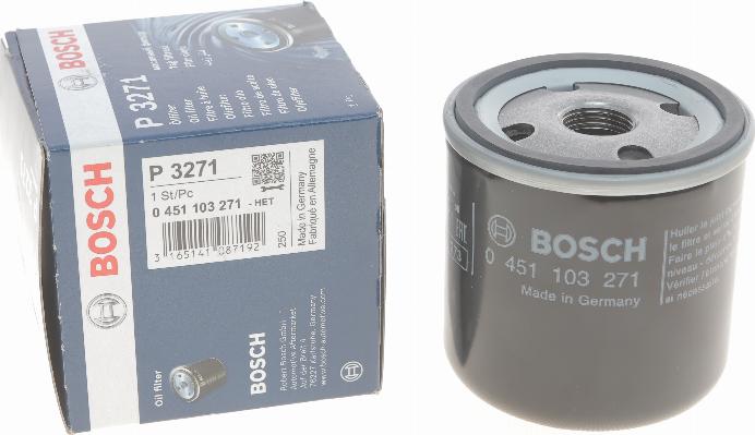 BOSCH 0 451 103 271 - Масляный фильтр autospares.lv