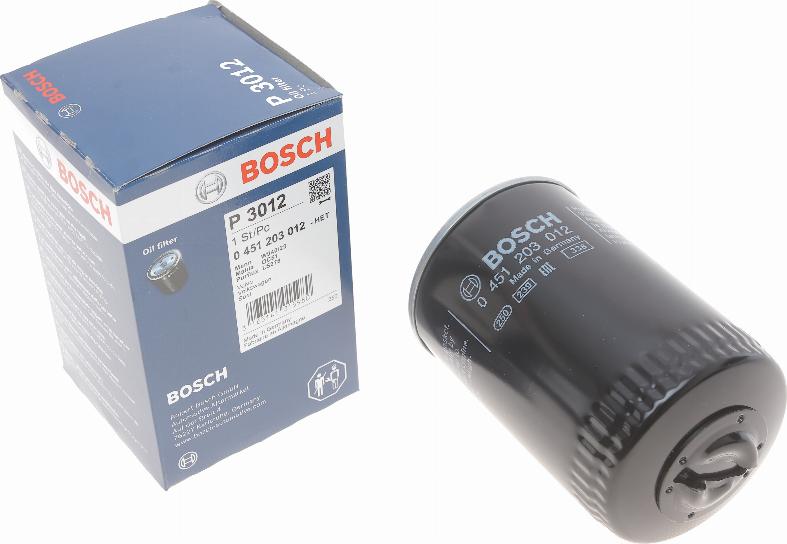 BOSCH 0 451 203 012 - Масляный фильтр autospares.lv