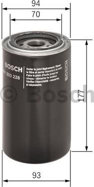 BOSCH 0 451 203 228 - Масляный фильтр autospares.lv