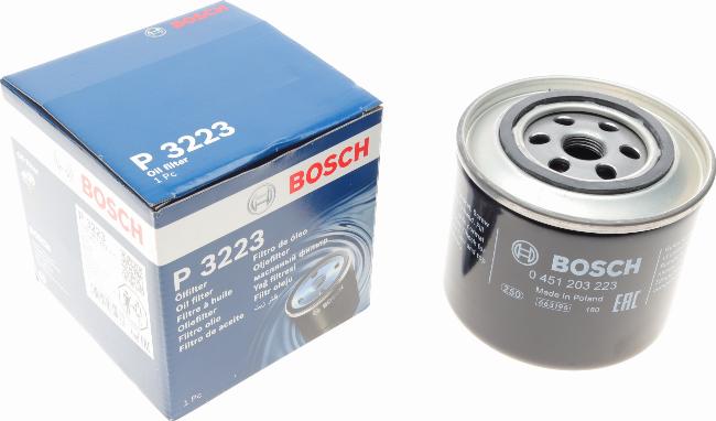 BOSCH 0 451 203 223 - Масляный фильтр autospares.lv