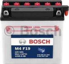 BOSCH 0 092 M4F 190 - Стартерная аккумуляторная батарея, АКБ autospares.lv
