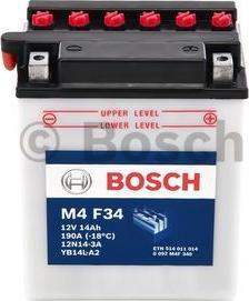 BOSCH 0 092 M4F 340 - Стартерная аккумуляторная батарея, АКБ autospares.lv