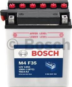 BOSCH 0 092 M4F 350 - Стартерная аккумуляторная батарея, АКБ autospares.lv