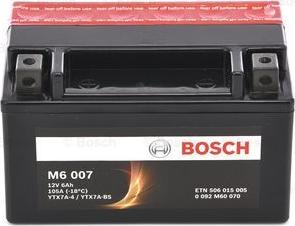 BOSCH 0 092 M60 070 - Стартерная аккумуляторная батарея, АКБ autospares.lv