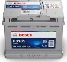 BOSCH 0 092 P01 050 - Стартерная аккумуляторная батарея, АКБ autospares.lv