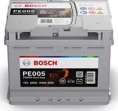 BOSCH 0 092 PE0 050 - Стартерная аккумуляторная батарея, АКБ autospares.lv