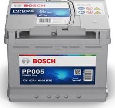BOSCH 0 092 PP0 050 - Стартерная аккумуляторная батарея, АКБ autospares.lv