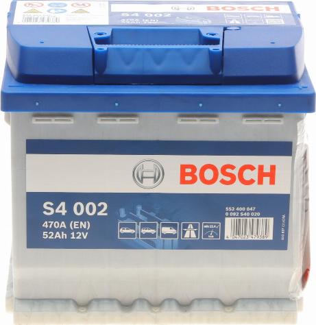 BOSCH 0 092 S40 020 - Стартерная аккумуляторная батарея, АКБ autospares.lv