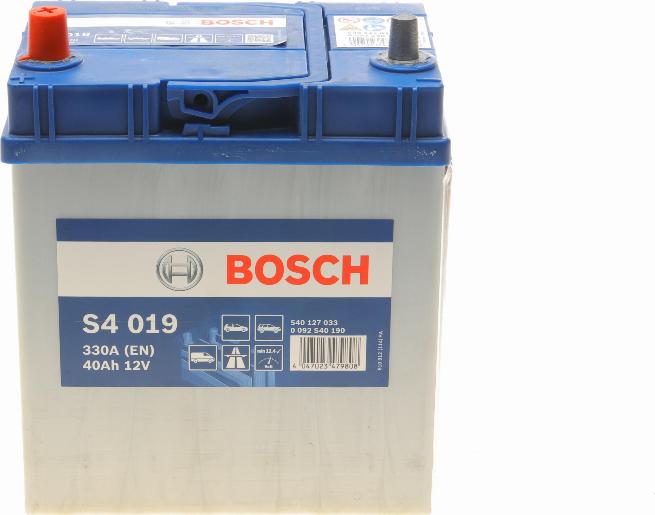 BOSCH 0 092 S40 190 - Стартерная аккумуляторная батарея, АКБ autospares.lv