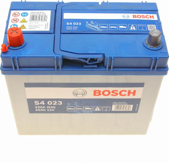 BOSCH 0 092 S40 230 - Стартерная аккумуляторная батарея, АКБ autospares.lv