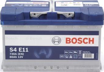 BOSCH 0 092 S4E 110 - Стартерная аккумуляторная батарея, АКБ autospares.lv