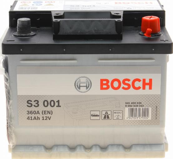 BOSCH 0 092 S30 010 - Стартерная аккумуляторная батарея, АКБ autospares.lv