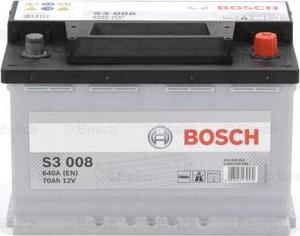 BOSCH 0 092 S30 080 - Стартерная аккумуляторная батарея, АКБ autospares.lv