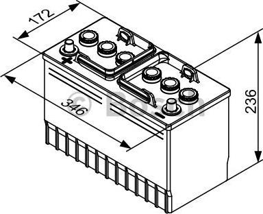 BOSCH 0 092 T30 350 - Стартерная аккумуляторная батарея, АКБ autospares.lv