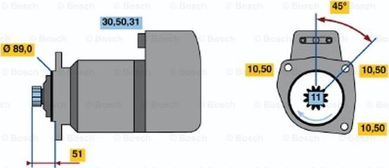 BOSCH 0 001 416 043 - Стартер autospares.lv