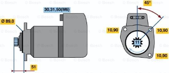 BOSCH 0 001 416 053 - Стартер autospares.lv