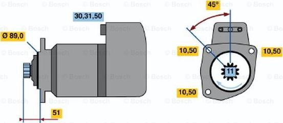 BOSCH 0 986 012 740 - Стартер autospares.lv