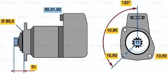 BOSCH 0 001 416 030 - Стартер autospares.lv