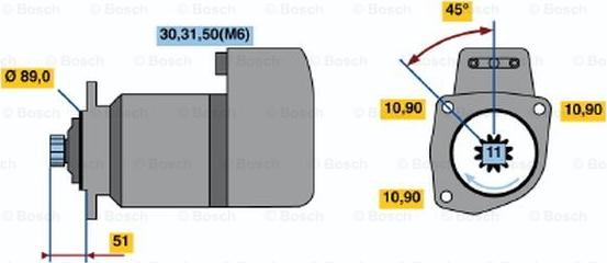 BOSCH 0 001 416 038 - Стартер autospares.lv