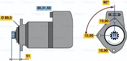 BOSCH 0 001 416 033 - Стартер autospares.lv