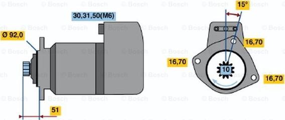 BOSCH 0 001 416 029 - Стартер autospares.lv